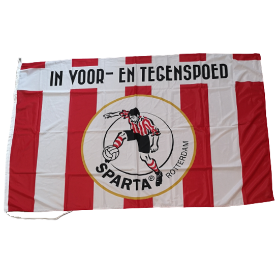 Afbeelding van SPARTA VLAG IN VOOR EN TEGENSPOED